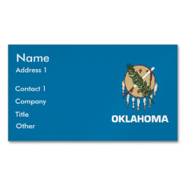 Visitas Magnético Cartão de visita Magnet com Flag de Oklahoma