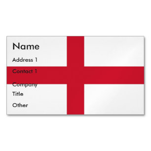 Visitas Magnético Cartão de visita Magnet com Flag of England, Reino