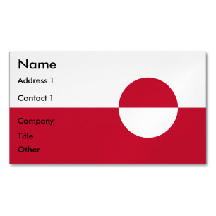 Visitas Magnético Cartão de visita Magnet com pavilhão da Gronelândi