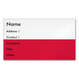 Visitas Magnético Cartão de visita Magnet com Sinalizador de Polônia