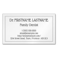 Cartão de visita Magnética de Dentista Familiar Su