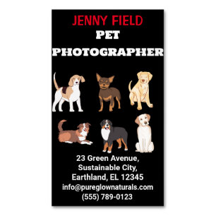 Visitas Magnético Cartão de visita Pet Fotografher Animal Dobrado