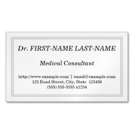 Visitas Magnético Cartão de visita profissional do consultante