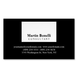 Visitas Magnético Cartão de visita profissional modernista branco-pr
