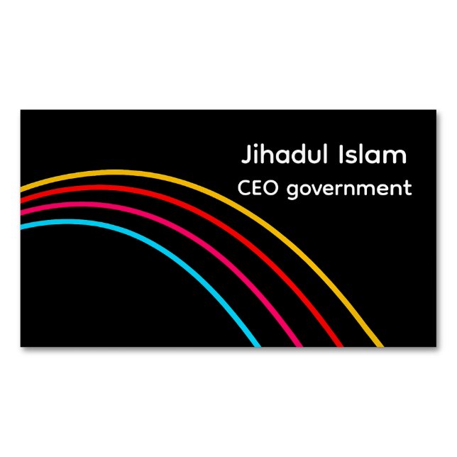 Visitas Magnético Cartão de visita profissional moderno personalizad (Frente)