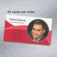 Cartão Profissional de Segurança Personalizado com