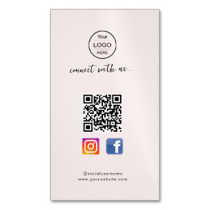 Visitas Magnético Código QR do Instagram no Facebook   cartão de vis