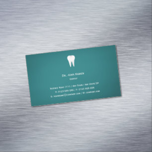 Visitas Magnético Elegante Dental Aqua Cartão de visita