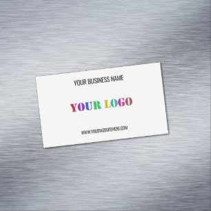 Visitas Magnético Empresa personalizada Seu texto de logotipo Cartão