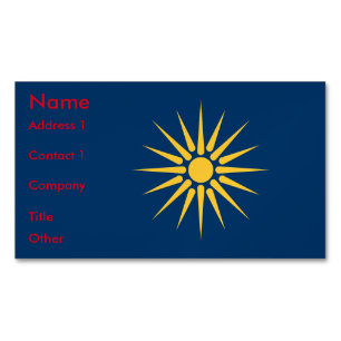 Visitas Magnético Ímã de Cartão de Visita com a Bandeira da Macedôni
