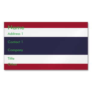 Visitas Magnético Ímã de Cartão de Visita com Bandeira da Tailândia