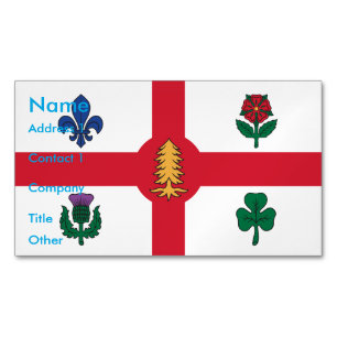 Visitas Magnético Ímã de Cartão de Visita com Bandeira de Montreal