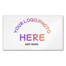 Ímã de cartão de visita com nome de logotipo corpo