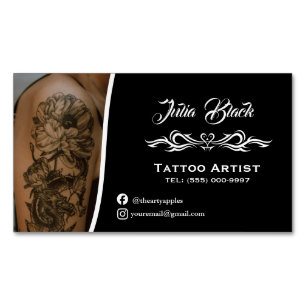 Visitas Magnético Ímã de Cartão de Visita de Artista de Tatuagem Mod