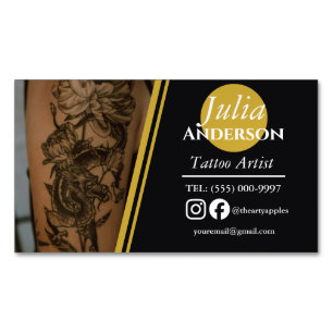 Visitas Magnético Ímã de Cartão de Visita de Tatuagem Moderna