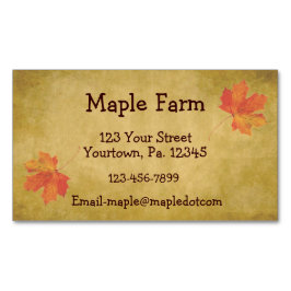 Visitas Magnético Ímã do cartão de visita do xarope de bordo