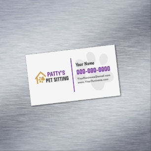 Visitas Magnético Imagem de Cartão de visita de Pet Sitting