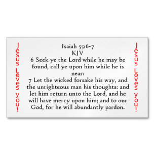 Visitas Magnético Íman do cartão de semente Isaiah 55:6-7