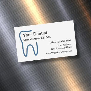Visitas Magnético Ímãs de cartão de visita para consultório dentário