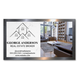 Visitas Magnético Logotipo da casa | Home Interior Cartão de visita