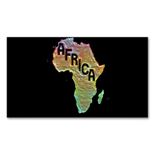 Visitas Magnético Mapa da África com o Retro África Cartão de visita