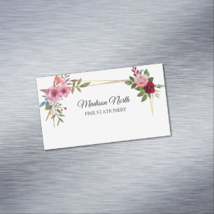 Visitas Magnético Radiant Bloom   Cartão de visita floral