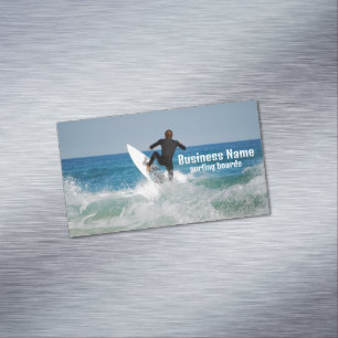 Visitas Magnético Surfer no mar. Cartão de visita personalizável