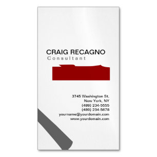 Visitas Magnético Tendência Artística - Cartão de visita branco-pret