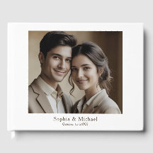 Modelo de Livro de Registro de Convidados de Casam