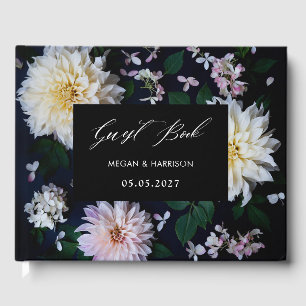 Visitas Moody Dahlia Livro de hóspedes Floral