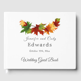 Visitas O Livro de Convidados de Casamento de Folha com FO