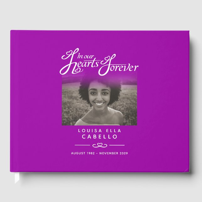 Visitas O livro de hóspedes do Funeral nos nossos corações (Frente)