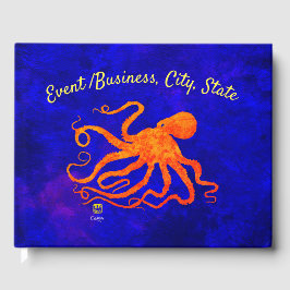 Visitas Octopus Laranja - Livro de Convidados