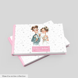 Visitas Personalizado Livro de Convidados Quirky Wedky Wat