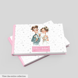 Visitas Personalizado Livro de Convidados Quirky Wedky Wat