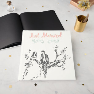 Visitas "Recém-casados" Livro de Registro de Convidados de
