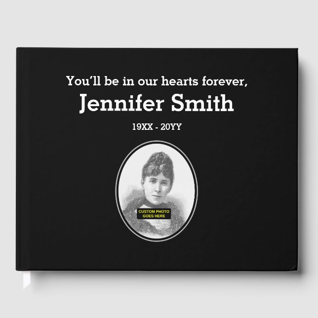 Visitas Respeitável e Simples Livro de Convidados Funerais (Frente)