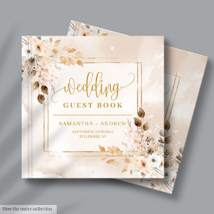Visitas Rosa claro e Dourado Quadro de Autumn Wede Livro C