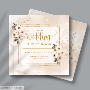 Visitas Rosa claro Fall Florals Boho Boho Livro de Convida