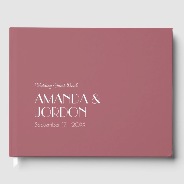 Visitas Rosa Garden | Livro de Convidados de Casamento de  (Frente)