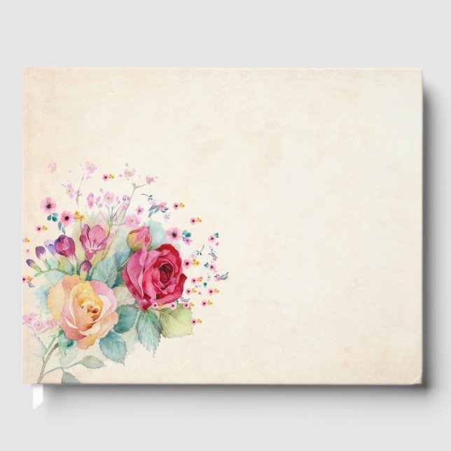 Visitas Rosas Personalizáveis - Livro de Registros (Frente)