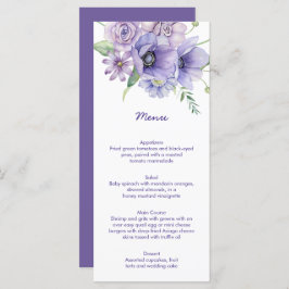 Visitas Roxas, Anêmonas, Rosa Floral Menu