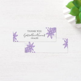 Visitas Roxas na Etiqueta de Favor do Casamento Br