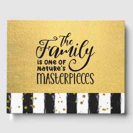 Visitas Sign in da união familiar, livro de mensagens, mem