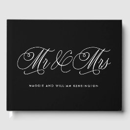 Visitas Sr. e Sra. EDITABLE COLOR Livro de Convidados