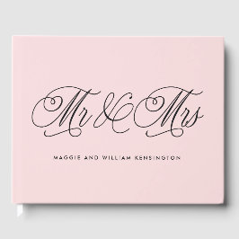 Visitas Sr. e Sra. EDITABLE COLOR Livro de Convidados