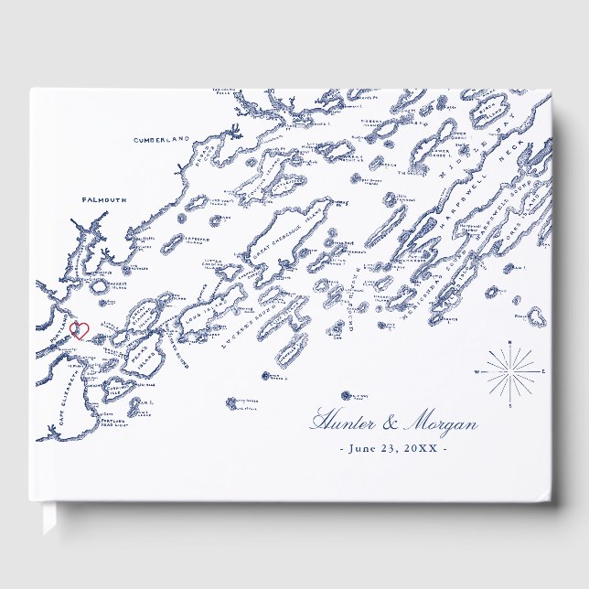 Visitas VELHA VERSÃO do Livro de Convidados do Casco Bay (Frente)