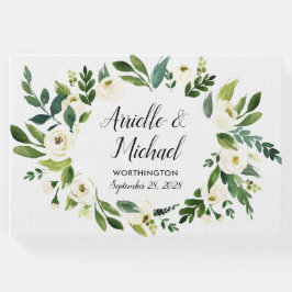 Visitas Vintage Floral Greenery Garden Livro de Convidados