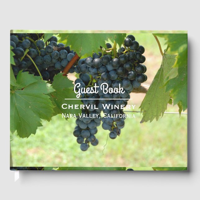 Visitas Winery considerada um livro de convidados personal (Frente)