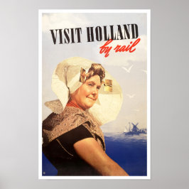 Visite a Holanda por Poster de viagens vintage de